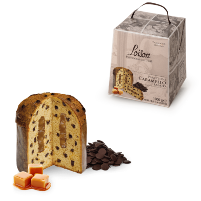 Panettone Astucci cu Ciocolata si Crema de Caramel Sarat, Loison, 600g