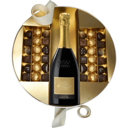 Pachet Cadou Blanc Neige Champagne Round Box